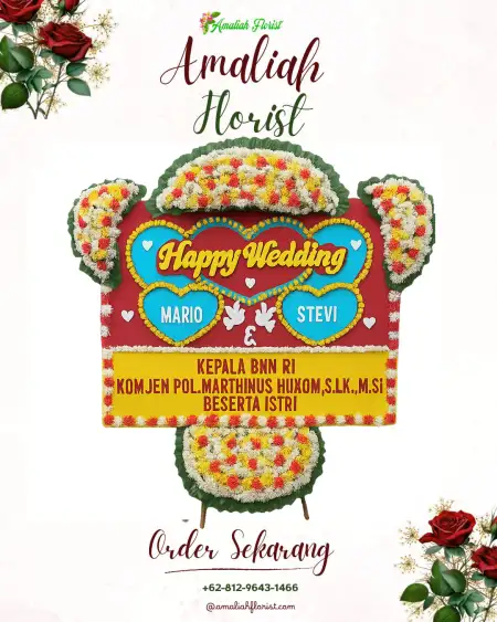 Papan Bunga Pernikahan Triyagan